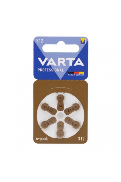 Varta 312 Numara Kulaklık İşitme Cihazı Pili (6'lı Paket)