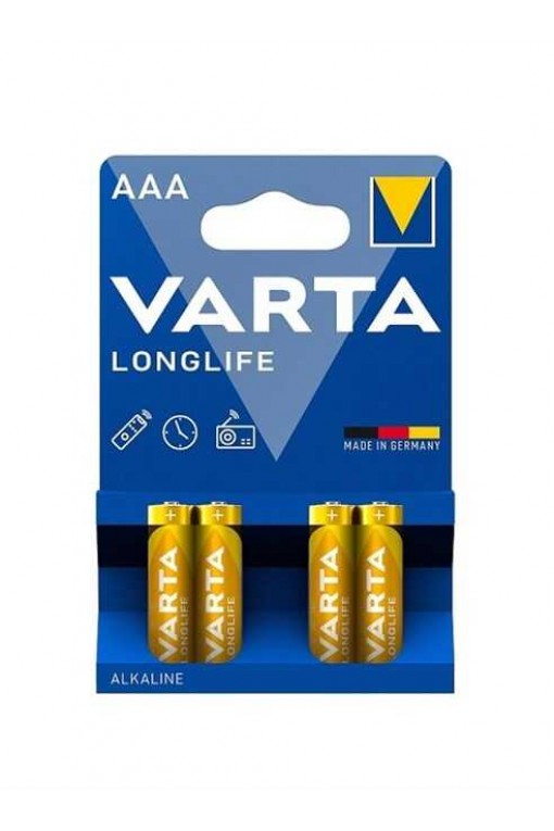 Varta 4103 Longlife Alkalin AAA İnce Kalem Pil 4'lü Paket (Blister)