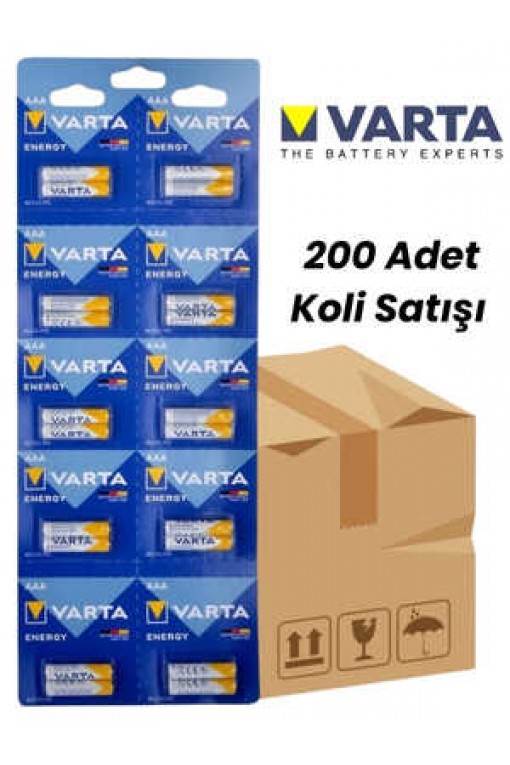 Varta 4103229482 Energy AAA Alkalin İnce Pil 200'lü Koli Satış Varta 4103229482 Energy AAA Alkalin İnce Pil 200'lü Koli Satış