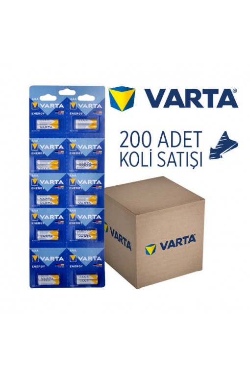Varta 4103229482 Energy AAA Alkalin İnce Pil 200'lü Koli Satış