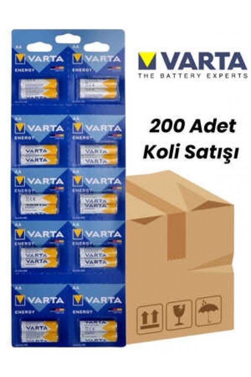 Varta 4106229482 Energy AA Alkalin Kalem Pil 200'lü Koli Satış Varta 4106229482 Energy AA Alkalin Kalem Pil 200'lü Koli Satış