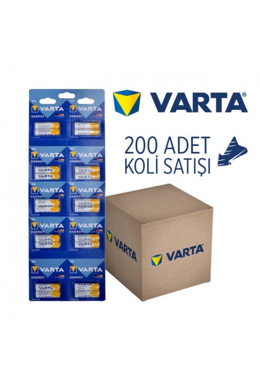 Varta 4106229482 Energy AA Alkalin Kalem Pil 200'lü Koli Satış