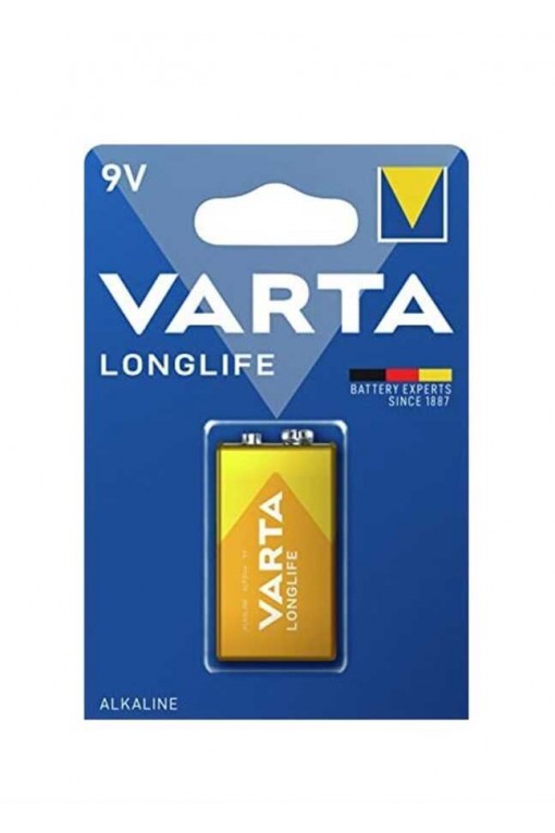 Varta 4122 Longlife Alkalin 9V Alkalin Pil Tekli Paket (Blister)