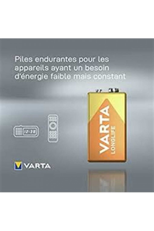 Varta 4122 Longlife Alkalin 9V Alkalin Pil Tekli Paket (Blister)