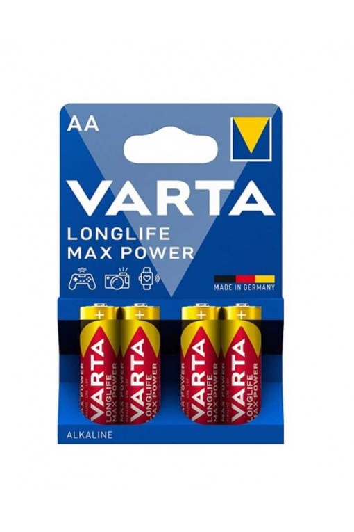 Varta 4706 Longlife Max Power Alkalin AA Kalem Pil 4'lü Blister Varta 4706 Longlife Max Power Alkalin AA Kalem Pil 4'lü Blister