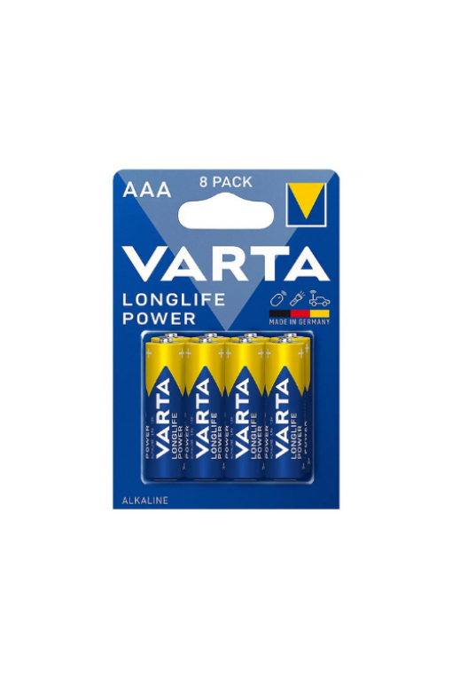 Varta 4903 Longlife Power AAA İnce Kalem Pil 8'li Paket (Blister) Varta 4903 Longlife Power AAA İnce Kalem Pil 8'li Paket (Blister)