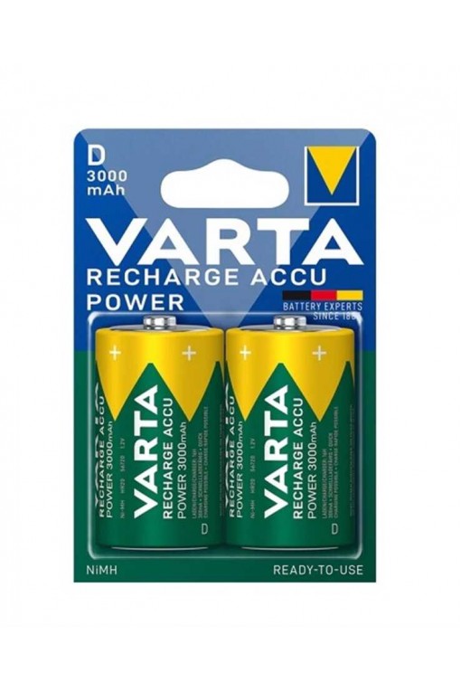Varta 56720 Power 3000mAh D Şarj Edilebilir Büyük Pil 2li Blister Varta 56720 Power 3000mAh D Şarj Edilebilir Büyük Pil 2li Blister