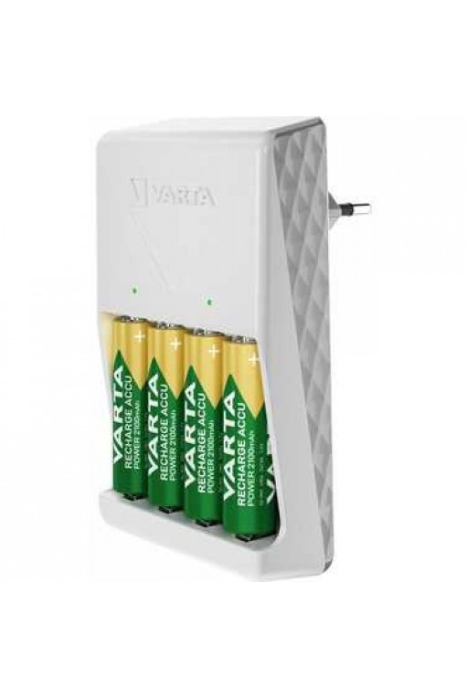 Varta 57657-451 Plug Charger Pil Şarj Cihazı + 4x2100mAH AA Pil Seti