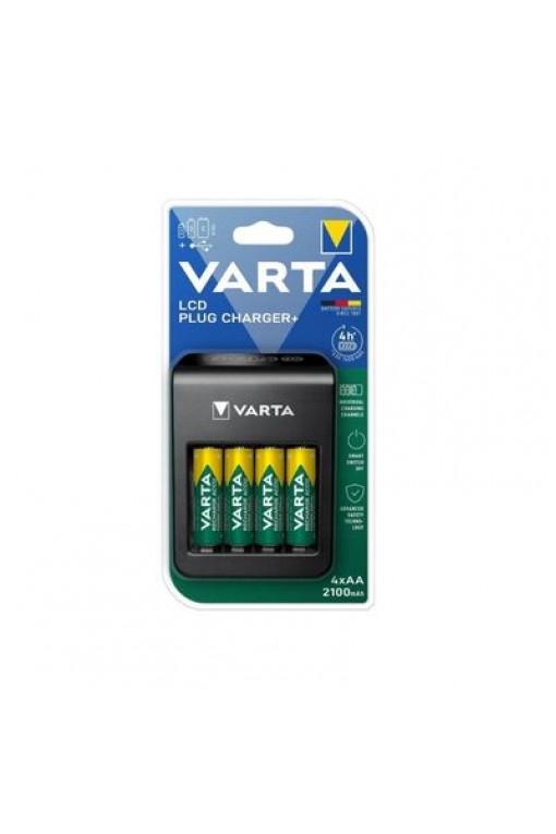 Varta 57687 LCD Plug Pil Şarj Cihazı 4x2100mAh Pilli Paket
