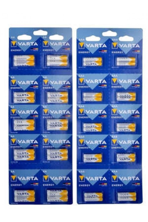 Varta Energy Alkaline 20 Adet Kalem pil ve 20 Adet İnce Pil