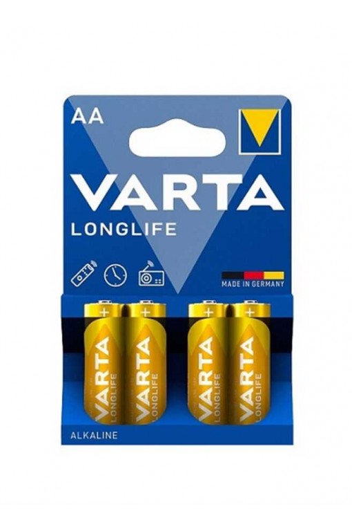 Varta Longlife Alkalin AA Kalem Pil 4'lü Paket (Blister) Varta Longlife Alkalin AA Kalem Pil 4'lü Paket (Blister)