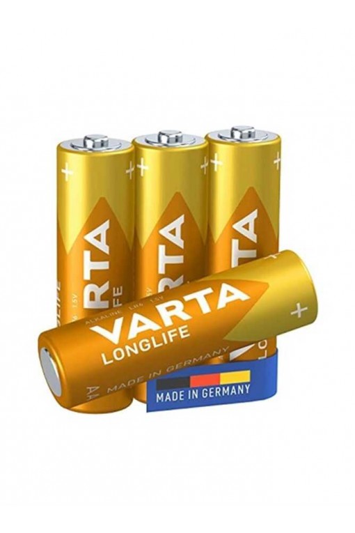 Varta Longlife Alkalin AA Kalem Pil 4'lü Paket (Blister) Varta Longlife Alkalin AA Kalem Pil 4'lü Paket (Blister)