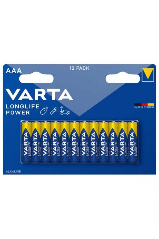 Varta Longlife Power AAA İnce Alkalin Pil 12'li Paket (Blister) Varta Longlife Power AAA İnce Alkalin Pil 12'li Paket (Blister)