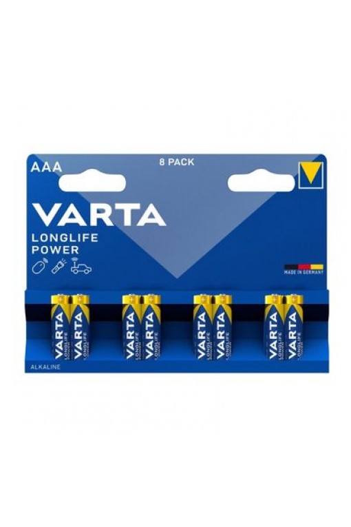 Varta Longlife Power Alkalin AAA 8'li İnce Kalem Pil Varta Longlife Power Alkalin AAA 8'li İnce Kalem Pil