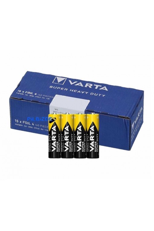 Varta 2006 Superlife / Super Heavy Duty Çinko Karbon AA 60'lı Kutu (4'lü Shrink x 15 Adet) Varta 2006 Superlife / Super Heavy Duty Çinko Karbon AA 60'lı Kutu (4'lü Shrink x 15 Adet)