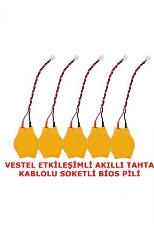Vestel Etkileşimli Akıllı Tahta Kablolu Soketli Bios Pili 5 Adet Vestel Etkileşimli Akıllı Tahta Kablolu Soketli Bios Pili 5 Adet