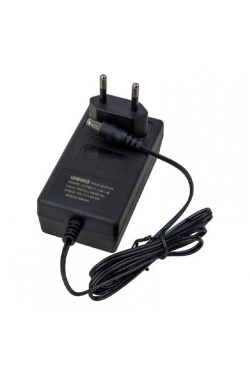 Weko 12 Volt - 1.5 Amper 5.5*2.5 Uçlu Yerli Üretim Plastik Kasa Priz Tipi Adaptör Weko 12 Volt - 1.5 Amper 5.5*2.5 Uçlu Yerli Üretim Plastik Kasa Priz Tipi Adaptör