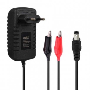 Weko 8.4 Volt - 1 Amper 5.5x2.5 Uçlu + Krokodil Aparatlı Yerli Üretim Akü Şarj Cihazı Weko 8.4 Volt - 1 Amper 5.5x2.5 Uçlu + Krokodil Aparatlı Yerli Üretim Akü Şarj Cihazı