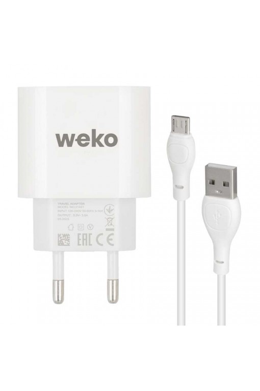 WEKO WK-21441 PDU QC 3.0 AMPER ŞARJ BAŞLIK ADAPTÖRÜ + MICRO USB KABLO (NO:1) WEKO WK-21441 PDU QC 3.0 AMPER ŞARJ BAŞLIK ADAPTÖRÜ + MICRO USB KABLO (NO:1)