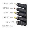 WEKO YERLİ ÜRETİM ÇOKLU YEDEK ADAPTÖR UÇ ÇEVİRİCİ (2.5x0.7MM- 4.8x1.7MM- 3.0X1.1MM-4.0X1.7MM- MICRO USB) 0.77