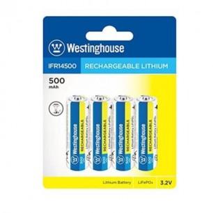 Westinghouse IFR14500 3.2v 500mAH LiFEPO4 Solar Pil