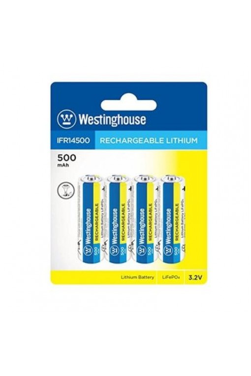 Westinghouse IFR14500 3.2v 500mAH LiFEPO4 Solar Pil Westinghouse IFR14500 3.2v 500mAH LiFEPO4 Solar Pil