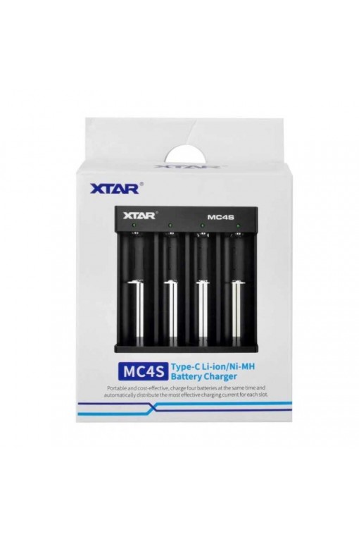 XTAR MC4S Pil Şarj Aleti 4 Slot 18650 21700 Li-ion Akıllı Hızlı Şarj Cihazı USB-C