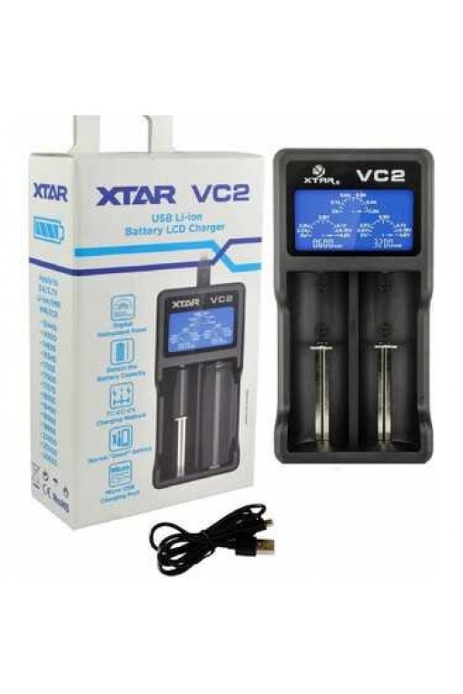 XTAR VC2 Pil Şarj Aleti LCD Ekranlı 18650 26650 Li-ion Akıllı Şarj Cihazı
