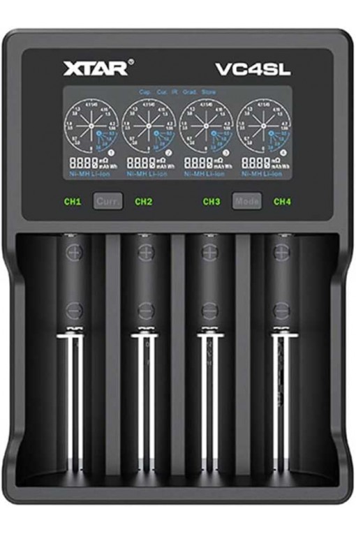 XTAR VC4SL LCD Ekranlı Pil Şarj Aleti 4'lü 18650 21700 Li-ion Ni-MH Akıllı Hızlı Şarj