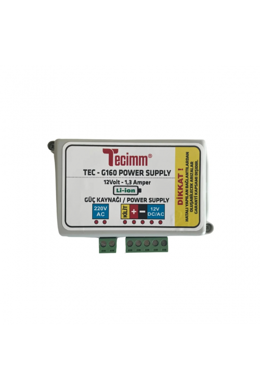 TEC G160 Lİ-İON GÜÇ KAYNAĞI - AKILLI KİLİT BESLEME ÜNİTESİ https://kolayagel.com/image/catalog/adaptorler/tec-g160-li-ion-guc-kaynagi-akilli-kilit-besleme-unitesi.png