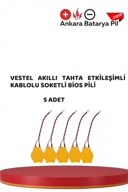 Vestel Faz 2 Akıllı Tahta Kablolu Soketli Bios Pili 5 Adet
