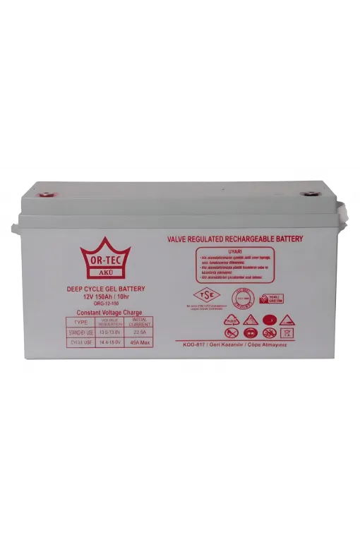 Ortec 12V 150AH Jel Solar Sistem Aküsü 2024 Üretim Ortec 12V 150AH Jel Solar Sistem Aküsü 2024 Üretim