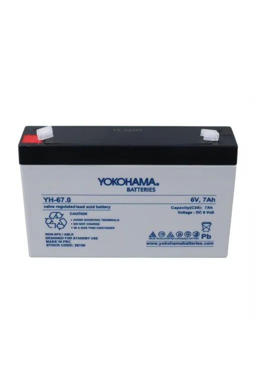 Yokohama YH-67.0 6 Volt - 7 Amper Akü