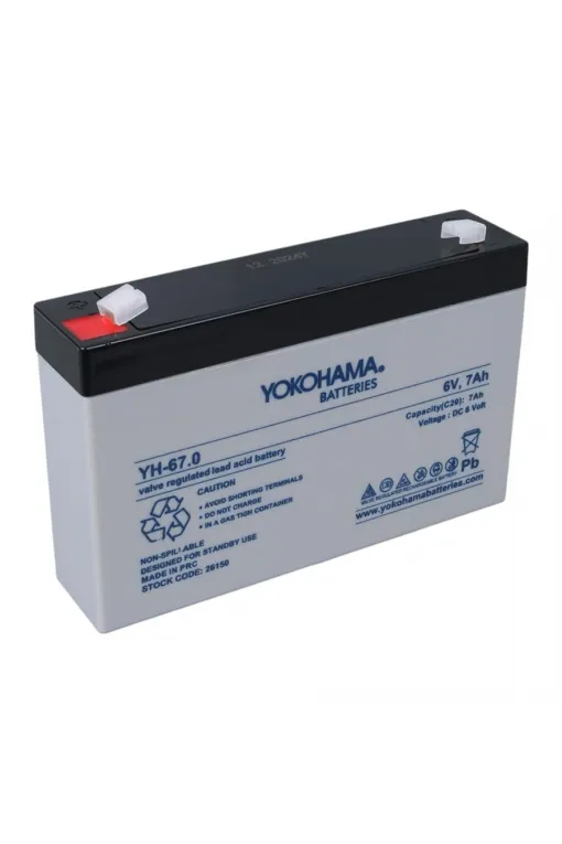 Yokohama YH-67.0 6 Volt - 7 Amper Akü