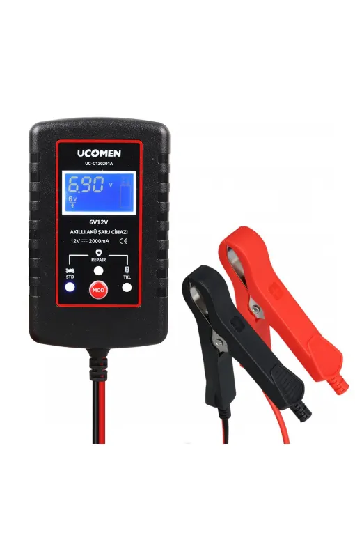 Ucomen 6/12V 2A Siyah Akü Şarj Cihazı (UC-C120201A) Ucomen 6/12V 2A Siyah Akü Şarj Cihazı (UC-C120201A)