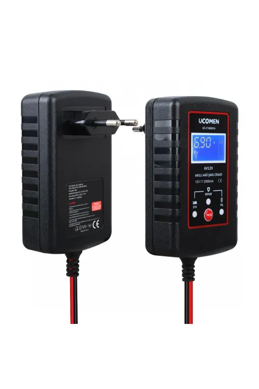 Ucomen 6/12V 2A Siyah Akü Şarj Cihazı (UC-C120201A) Ucomen 6/12V 2A Siyah Akü Şarj Cihazı (UC-C120201A)