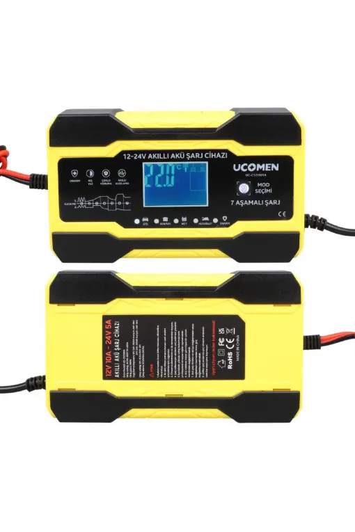 YOKOHAMA 12V 26 AH VE Ucomen 12V 6A LED Göstergeli Akü Şarj Cihazı YOKOHAMA 12V 26 AH VE Ucomen 12V 6A LED Göstergeli Akü Şarj Cihazı