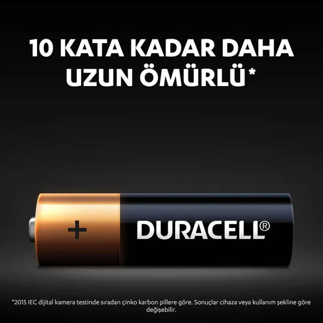 DURACELL ALKALİN KALEM PİL (AA) 4'LÜ DURACELL ALKALİN KALEM PİL (AA) 4'LÜ