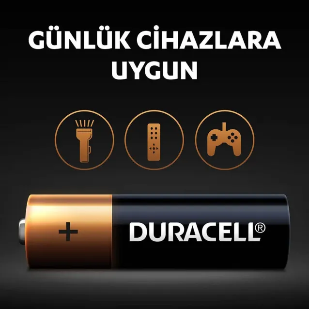 DURACELL ALKALİN KALEM PİL (AA) 4'LÜ DURACELL ALKALİN KALEM PİL (AA) 4'LÜ