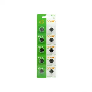 Naccon AG13, V13GA, G13A, 13GA, PX76A, PX675A, 157, GPA76, KA76, KA, L1154, LR1154, A76 Düğme Pil 10'lu Paket