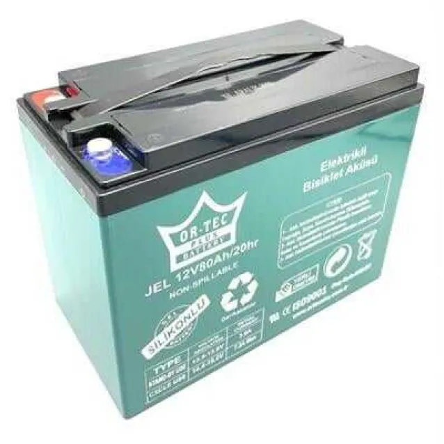 Ortec 12v 80ah Jel Elektrikli Bisiklet Aküsü Yatık Ortec 12v 80ah Jel Elektrikli Bisiklet Aküsü Yatık