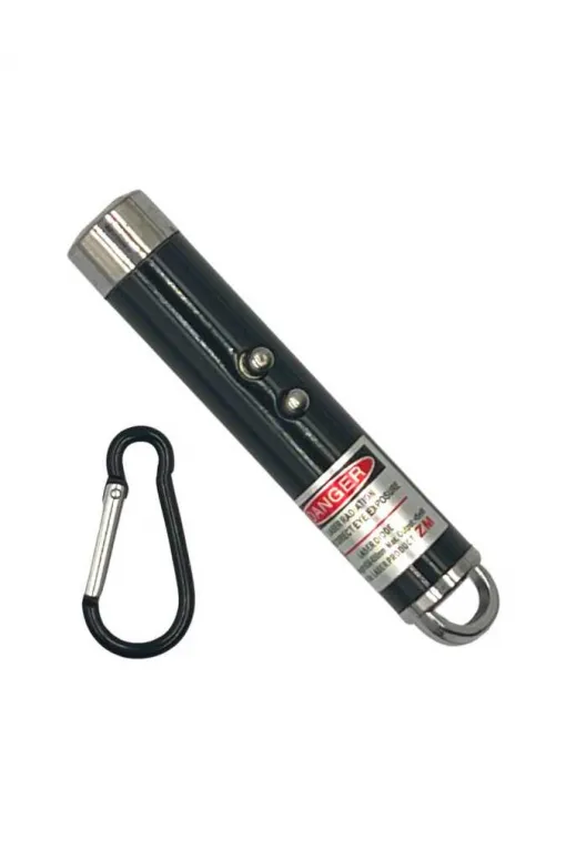 Powerdex Fener Lazer Gece Işığı Anahtar Zinciri Pilli Siyah (PD-4872)