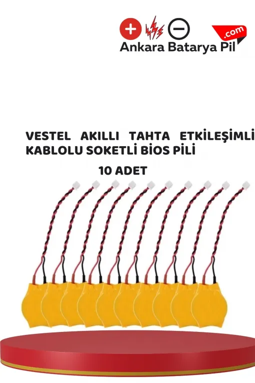 Vestel Faz-1 Akıllı Tahta Kablolu Soketli Bios Pili 10 Adet